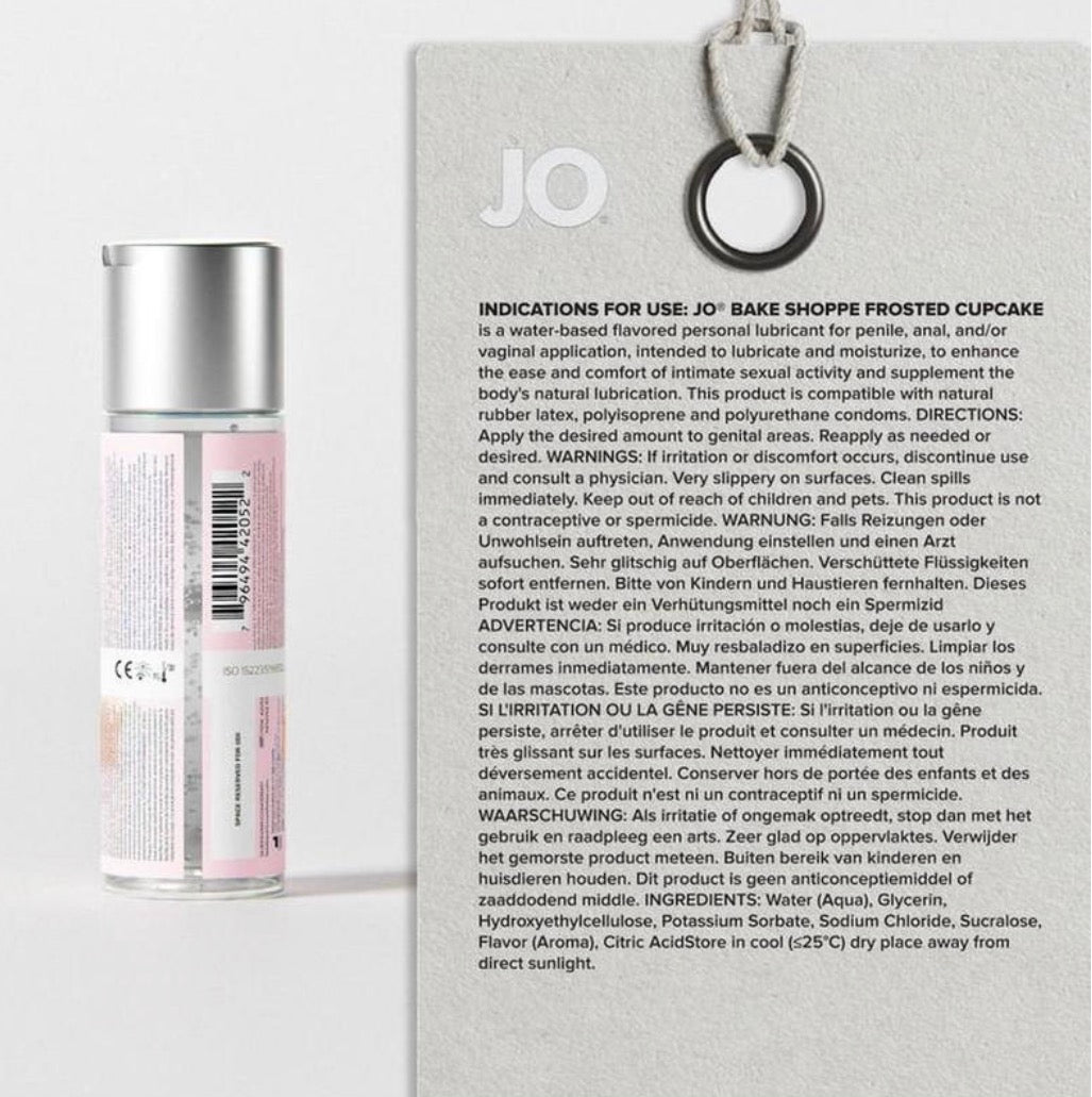 New! JO Bake Shoppe Flavored Lubricant ā Frosted Cupcake