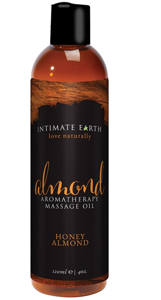 Intimate Earth Almond Aromatherapy Massage Oil Honey Almond 4oz