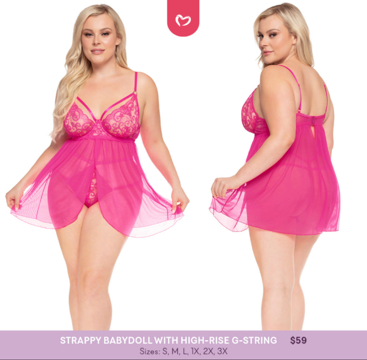 Strappy Babydoll - M, L Only
