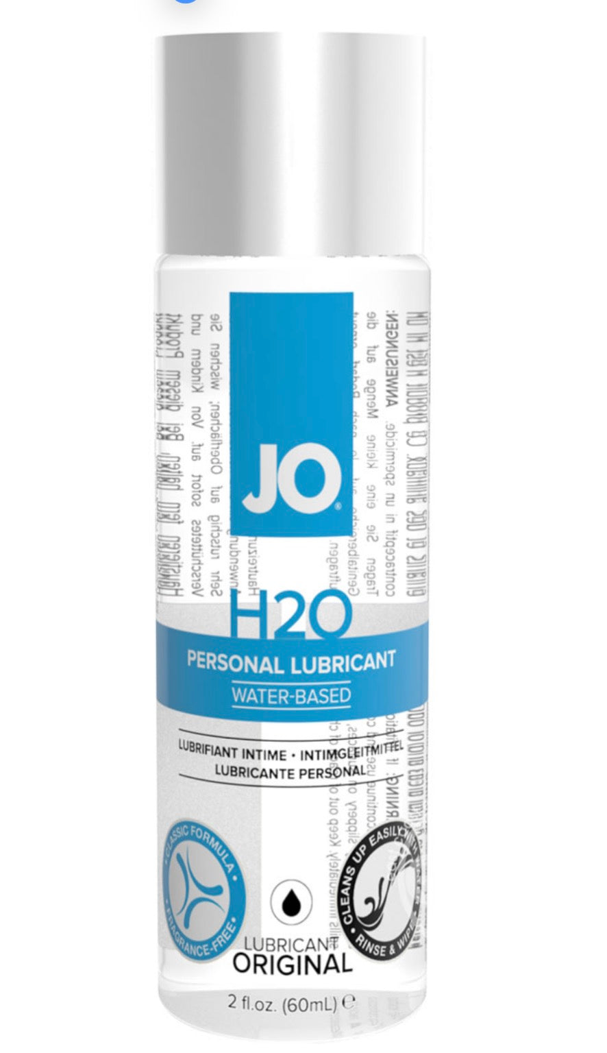 New! JO H2O Original Water-Based Lubricant 2oz