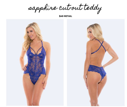 Sapphire Cut-Out Teddy